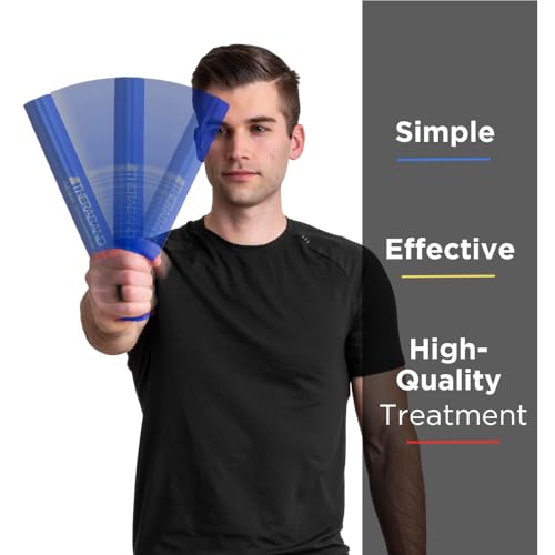 THERABAND FlexBar, Tennis Elbow Therapy Bar, Relieve Tendonitis Pain & Improve Grip Strength, Resistance Bar for Golfers Elbow & Tendinitis, Blue, Heavy, Advanced