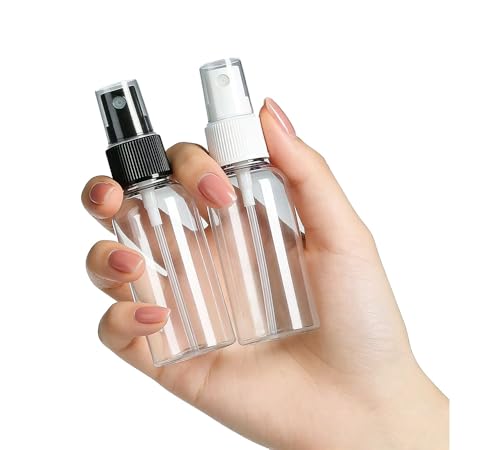 Travel Spray Bottles 2 Pack - Refillable 1 Oz Plastic Mist Sprayers