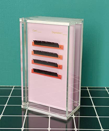 2-Layer Acrylic Eyelash Storage Box - Clear Pink Organizer