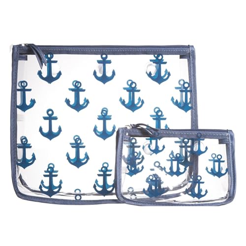 BOGG BAG Clear Zipper Insert Set of 2 | Navy Anchor