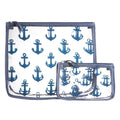 BOGG BAG Clear Zipper Insert Set of 2 | Navy Anchor