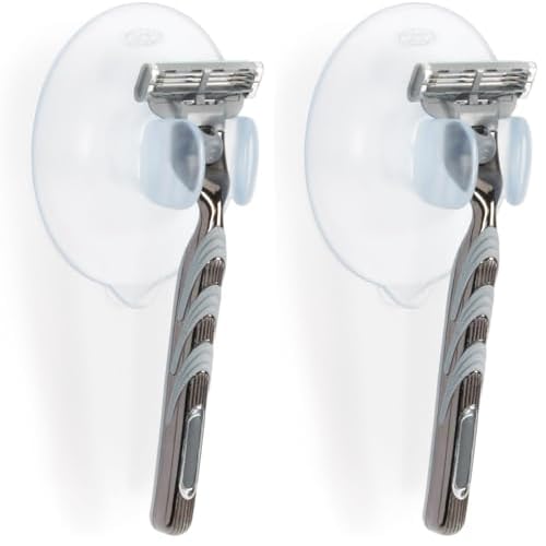 OXO Good Grips Suction Polyvinyl Chloride Razor Holder (Pack of 2)