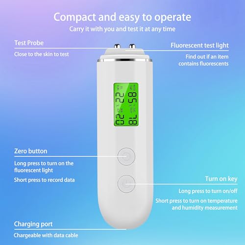 Digital Skin Moisture & Oil Analyzer with LCD Display