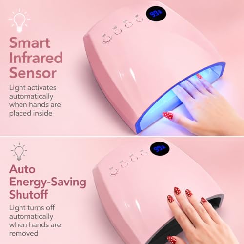 Nailartane 96W Cordless UV LED Nail Lamp for Fast Gel Curing