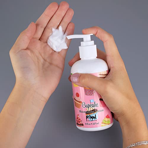 Primal Elements Body Lotion, Moisturizing Shea Butter Cream for Hands & Body, 8 oz - Cupcake