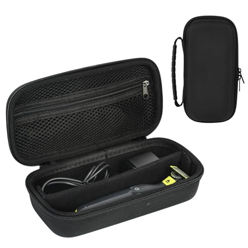SLODE Hard Travel Case for Philips Norelco OneBlade QP2520 QP2530 QP2724 QP2834 QP2620 QP2630 QP1924 with Handle,Carrying Bag for Hybrid Electric Trimmer and Shaver (Black)