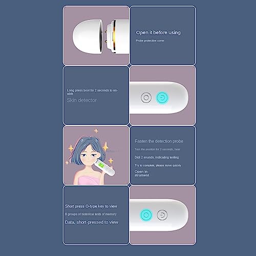 LCD Digital Skin Moisture Oil Analyzer with Fluorescent Detector