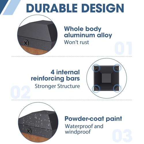 Goovilla 4x4 Post Caps Black Aluminum - 4 Pack