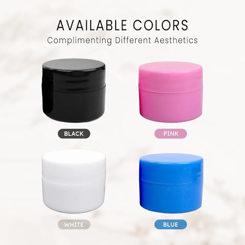 Beauticom 12 Pieces 7G/7ML (0.25oz) PINK Sturdy Thick Double Wall Plastic Container Jar with Foam Lined Lid for Powdered Eyeshadow, Mineralized Makeup, Cosmetic Samples - BPA Free