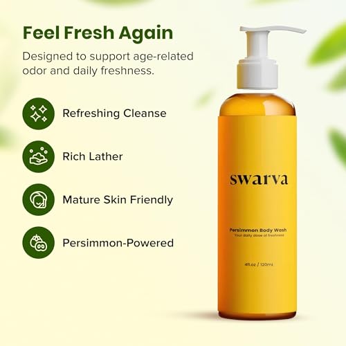 Japanese Persimmon Body Wash 2 Pack - Natural Odor Control for Sensitive Skin