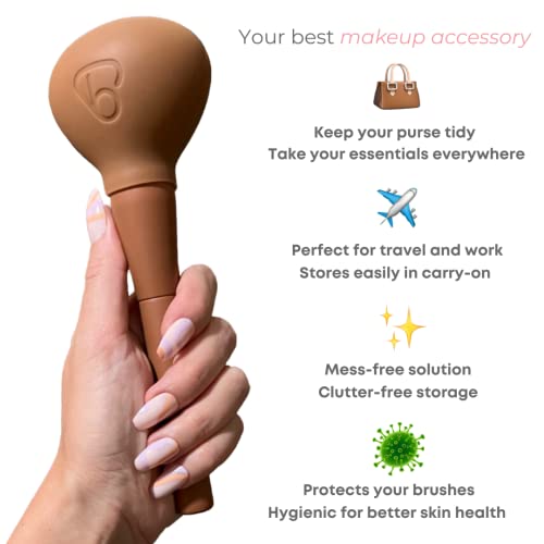 Silicone Makeup Brush Covers for Travel - 2 Pack