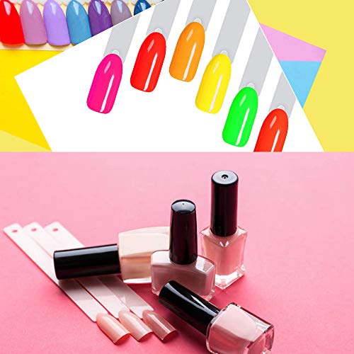 150 Pcs Clear Nail Swatch Sticks with Ring - Acrylic Polish Display Tips