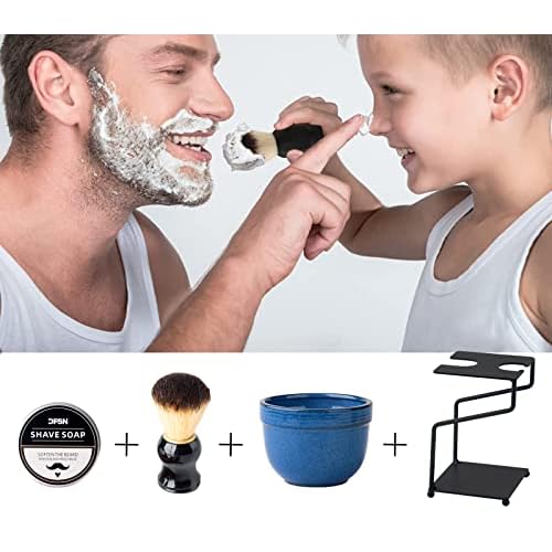 Shaving Brush And Bowl Straight Razor Shaving Kit Shaving Bowl And Brush Set Shaving Brush Kit Shaving Cream Bowl Shaving Mug And Brush Set For Men Contain Cup,Brush,Razor Stand,Soap