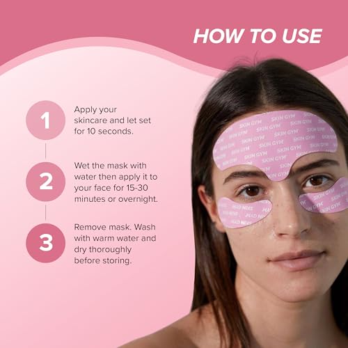 Reusable Silicone Eye Patches & Forehead Mask Set for Hydration & Skin Absorption | SKIN GYM