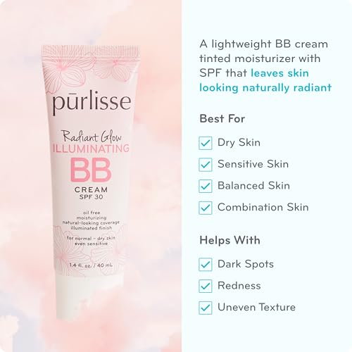 pūrlisse Radiant Glow BB Cream SPF 30 - Light Medium 1.4oz