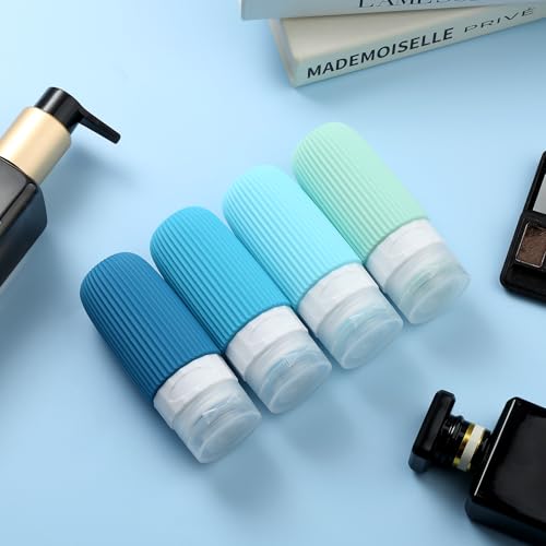 Mrsdry TSA-Approved 2oz Leak-Proof Refillable Travel Bottles Set with Toiletry Bag