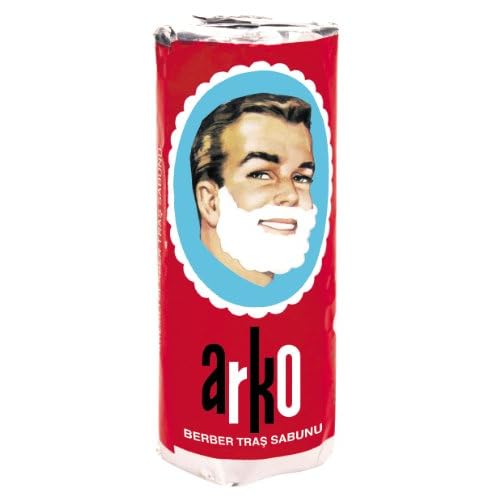 Arko Men Face Shaving Soap Stick, Sensitive skin shave cream, White, ( Pack Of 12 )