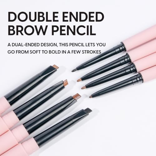 KARA BEAUTY Browfector Double Ended Brow Pencil with Sculpting & Precision Tips, Makeup Eyebrow Pencils for Women, Brow Tint, Eye Makeup & Eyebrow Pen for Shaping & Defining Brows (Taupe)