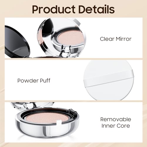 Ursoulney Mushroom Head Air Cushion CC Cream - BB Cream Foundation Makeup Moisturizing Concealer Long-Lasting, Cushion Foundation Full Coverage Self Adjusting (Ivory, 1 PCS)