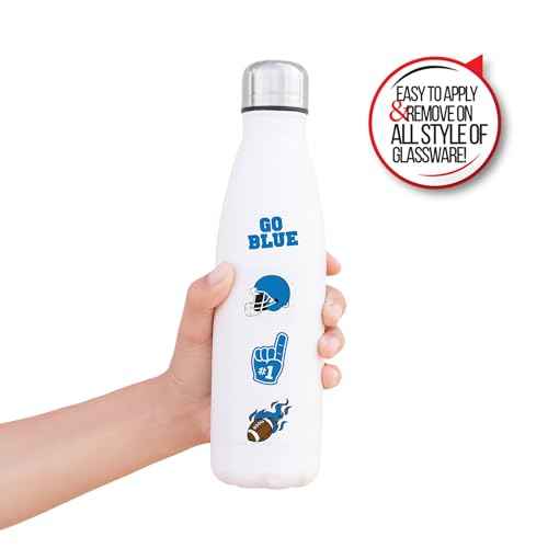 Sports Spirit Temporary Tattoos / 100 Mini Team & School Spirit Designs/Skin Safe/Removable (Blue Finger)