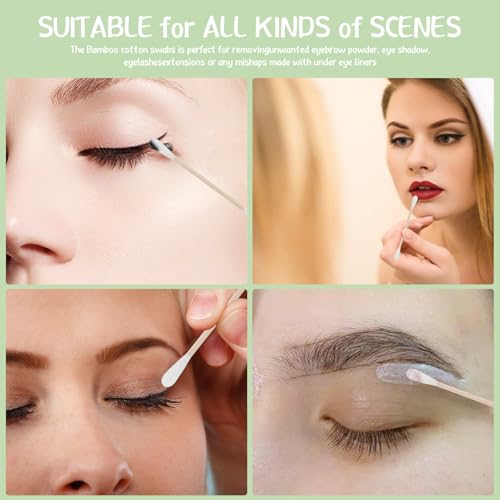 Bamboo Cotton Swabs 3 Inch 600 Count Eco-Friendly