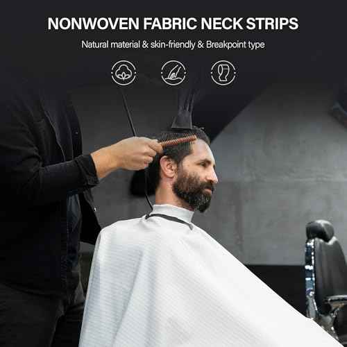 Neck Strips Barber Neck Strips - 100 Count Non-woven Fabric Barber Tape Professional Electrostatic Adsorption Disposable Haircut Paper Neck Band for Barbers and Hairstylists Barber Accessories