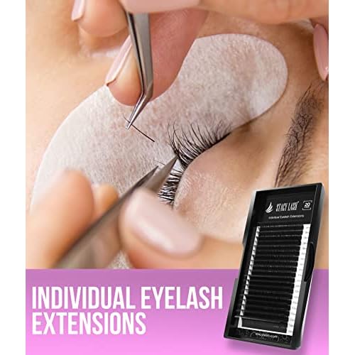 Eyelash Extensions J Curl by Stacy Lash/Black Individual Mink Lashes Supplies (0.15mm, 11mm)