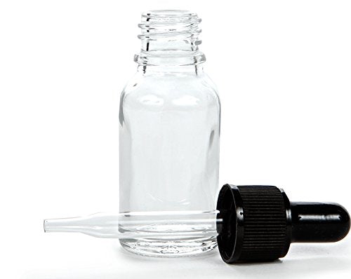 Vivaplex 24-Pack 15ml Clear Glass Bottles with Droppers