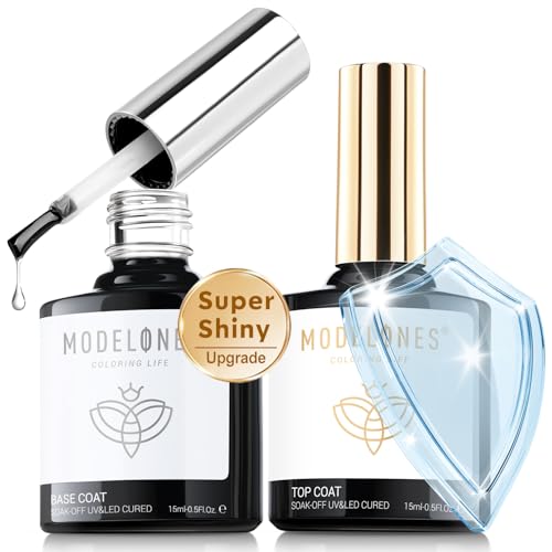 Modelones Gel Base and Top Coat Set, 15ml