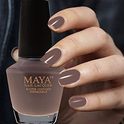 MAYA Cosmetics Halal Breathable Quick Dry Nail Polish, Vegan and Cruelty Free, Oxygen & Water Permeable Nail Lacquer, Non Toxic Gentle On Nails, Barely There