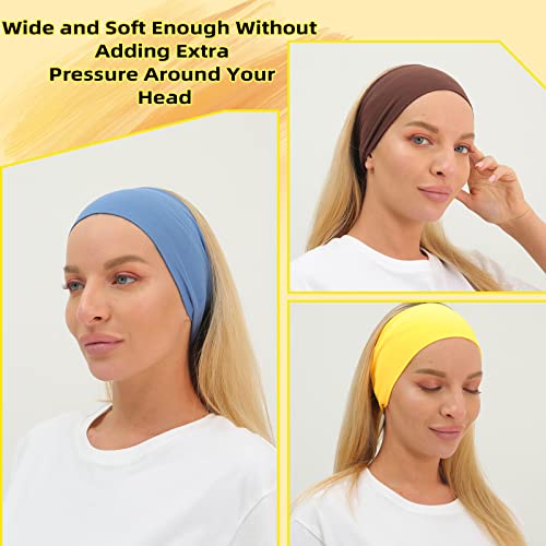 Wide Workout Headband for Women Non-Slip Sweat Bands