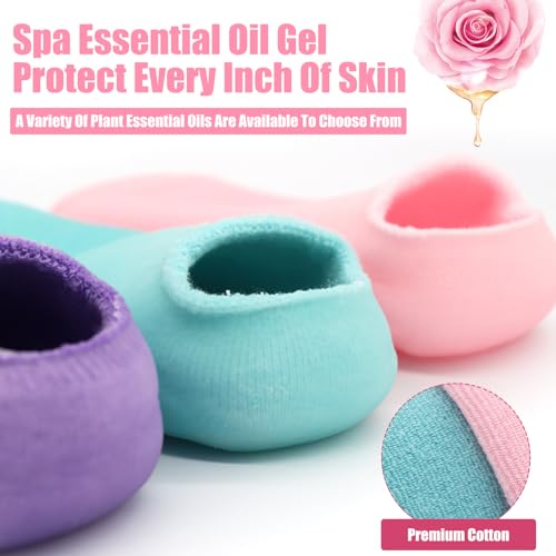 Moisturizing Silicone Socks for Dry Cracked Feet - 2 Pairs