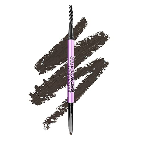 Urban Decay Brow Beater Micro Fine Waterproof Brow Pencil & Spoolie Brush (Brunette Betty - Warm Brown), Smudge-resistant, Moisturizing, Vitamin E, Argan Oil & Coconut Oil, Vegan - 0.0018 oz