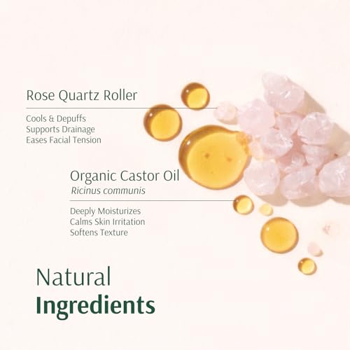 Organic Golden Castor Oil Roll-On with Rose Quartz – 1.7 fl oz