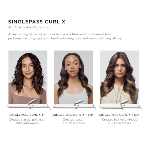 T3 SinglePass Curl X 1.25" Curling Iron | 9 Heat Settings
