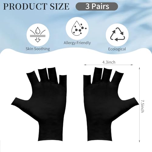 Fingerless Cotton Gloves for Eczema Relief - Moisturizing Therapy