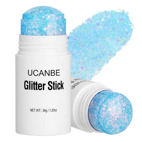 UCANBE Body Glitter Stick - 7 Colors Chunky Sparkle for Festivals
