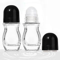 2 Pcs 30ml Glass Oval Roll-On Bottles - Refillable Perfume & Essential Oil Containers