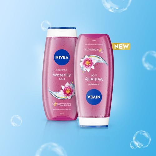 NIVEA Water Lily Oil Shower Gel, 250 ML - Silky Soft Foam
