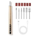 Makartt Gold Cordless Nail Drill for Beginners 25000RPM Slim E-File Kit
