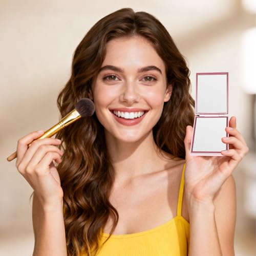 Kintion Compact Travel Mirror 1x/3x Magnification Pink