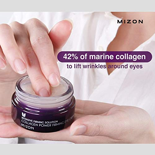 MIZON Bundle Collagen Power Firming Eye Cream 25ml + Collagen lifting cream 75ml, Collagen Korean Skin Booster Skincare Lifting