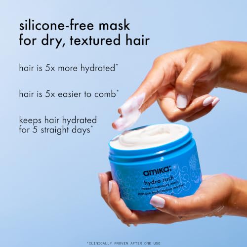 Amika Hydro Rush Intense Moisture Hair Mask with Hyaluronic Acid - 8 Fl Oz