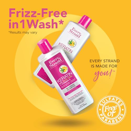 Every Strand Keratin Shampoo Conditioner Set with Hair Polisher