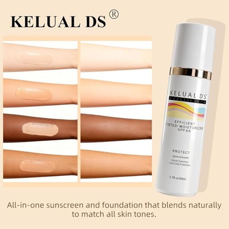 Anti-Aging Tinted Face Moisturizer & Sunscreen SPF 46 - 2 PCS