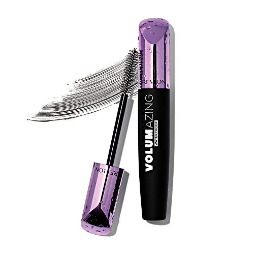 Revlon Volumazing Waterproof Mascara, Oversized Brush for Thick, Fluffy, Fanned-Out Eye Lashes, Long Lasting, Blackest Black (951), 0.3 oz