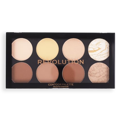 Makeup Revolution Ultra Contour Palette, Makeup Palette Includes Highlighters & Contour Shades, Adds Definition & Sculpts Features, Vegan, 13g
