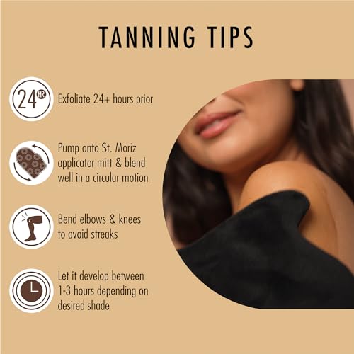 St. Moriz Professional 1 Hour Fast Self Tanner Mousse, Light to Dark with Self Tanning Mitt - Instant, Express Self Tanner Foam for a Golden, Natural Fake Tan ? With Aloe Vera & Vitamin E - 6.76 fl oz