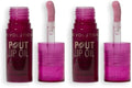 Revolution Pout Lip Oil Bitten Cherry - Nourishing Tinted Lip Oil, Pack of 2