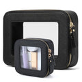 Clear Makeup Bag with Mini Cosmetic Bags,Travel Toiletry Bag for Women,Portable Cosmetic Bag Case, Transparent Waterproof Cosmetic Organizer Storage Bag for Women Men